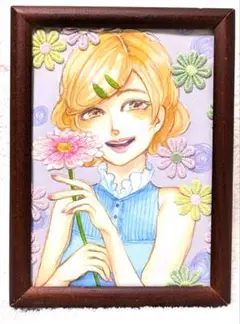手描きイラスト「笑み」