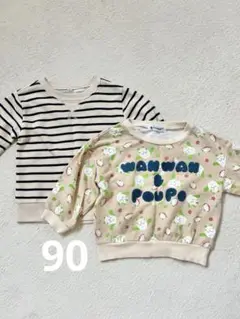 わんわん ぽぅぽ いないいないばぁ ボーダー トレーナー 90 まとめ売り