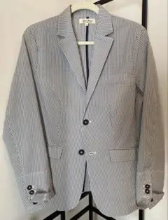 ストライプ シングルブレストジャケット