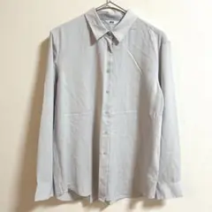 美品✨ユニクロ　UNIQLO レーヨン長袖シャツブラウス　ビジネス　グレー　L