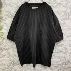 BORN FREE 　Tシャツブラック　メンズMサイズ　ホワイトストライプ