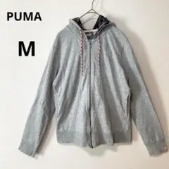 PUMA プーマ M ジップアップ スウェット パーカー グレー