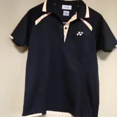 YONEX ブラックシャツ Mサイズ ストライプ襟