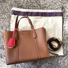 トリーバーチ ペリースモール トート 2way ブラウン Toryburch