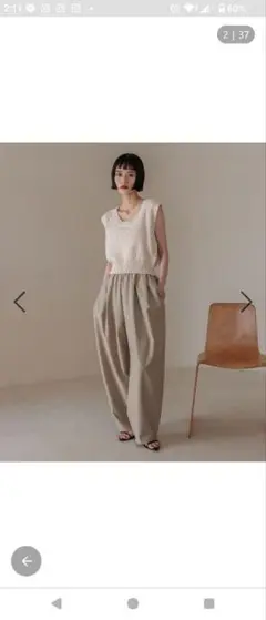LOWRYSFARM　スラブバックボタンベスト