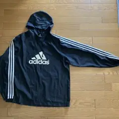 adidas ブラック ナイロンジャケット L