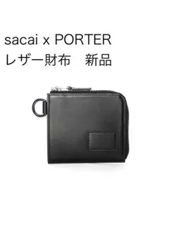 sacai × porter ウォレット 二つ折り財布 黒 lether SACAI × PORTER] Wallet Collection – MaW SAPPORO