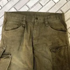 メンズワークパンツ 茶系【ダメージ加工】左右前後にポケット付 M