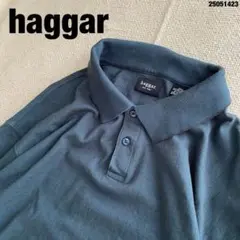 haggarハガーチェックポロシャツUS古着アメカジグリーン