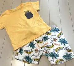 Tシャツとバナナ柄パンツセット
