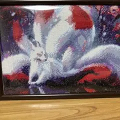 白い狐 ダイヤモンドペインティング 絵画