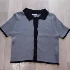 半袖ポロシャツ グレー/ブラック