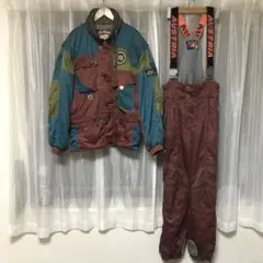 希少 アシックス asics スノーウェア セットアップ 90S ヴィンテージ