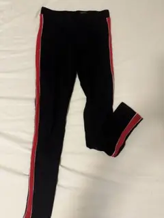 H&M ブラックラインパンツ レギンス