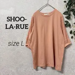 SHOO-LA-RUE シアースリーブ 五分袖カットソー L ピンク