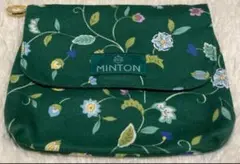 MINTON ミントン　花柄　緑　グリーン　ポーチ　①