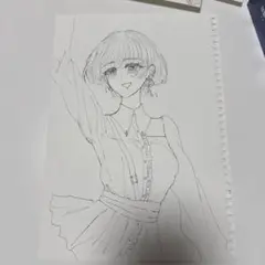 有村麻央　手描きイラスト