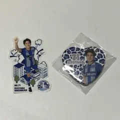 モンテディオ山形　ガチャ　中村亮太朗　ハート型缶バッチ　ステッカー　#71