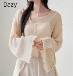 Dazy ベージュ フリル襟 シャツ