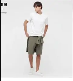 ユニクロ×theory 感動ショートパンツ　オリーブ　M
