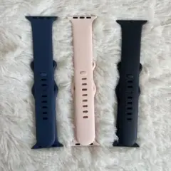 新品未使用 アップルウォッチバンド ３色セット 42-49mm シリコン