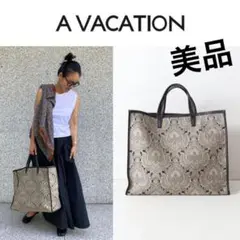 完売A VACATIONペイズリータンクトートバッグブラック金子綾アバケーション