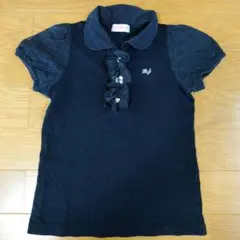 お盆セール【美品】メゾピアノ　135 ブラック　レース　ティシャツ　Tシャツ