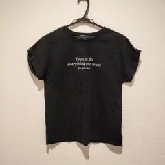 早い者勝ち！試着のみ　a.v.v ブラックTシャツ　サイズ160