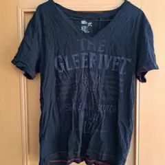 PPFM 黒 Vネック Tシャツ
