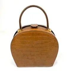 美品 レア CELINE セリーヌ クロコ型押し レザー ハンドバッグ