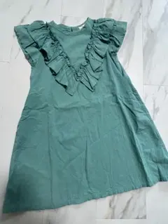 夏　美品　branshes フリルマキシワンピース　100cm