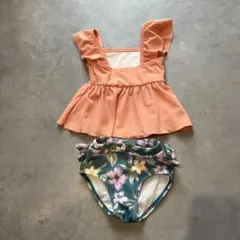 【petit main 】プティマイン 80 ボタニカル花タンキニ水着