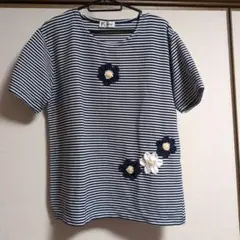 P's HOUSE ストライプ 半袖Tシャツ