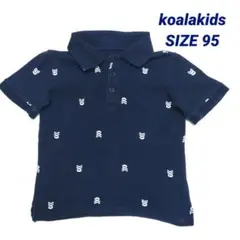 koalakids 95 ポロシャツ ドクロ スカル 紺 ネイビー 男 女