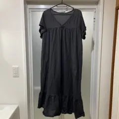パジャマ　ルームウェア　ワンピース　3L ポケットつき　Vネック　大きいサイズ