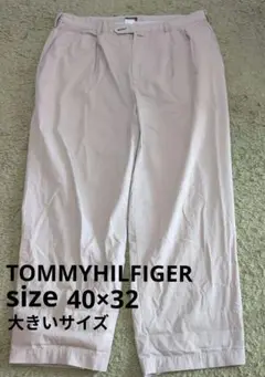 TOMMY HILFIGER 刺繍ロゴ チノパン40×32 トミーヒルフィガー