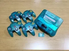 【分解清掃済み】　ニンテンドー64　本体一式　クリアブルー