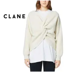 CLANE クラネ ダブル フェイス クロス ニット セーター 厚手