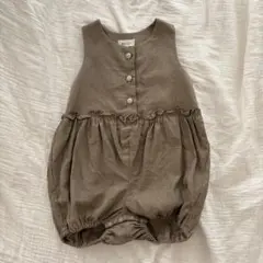 ハンドメイド nico ブラウン ロンパース
