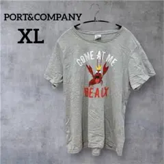 PORT&COMPANY【XL】グレー 半袖 Tシャツ 男女兼用