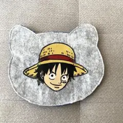 ルフィデザイン猫型フェルトポーチ