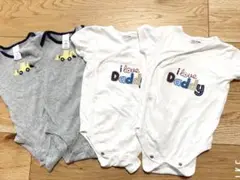 男の子まとめ売りロンパース2着80㎝、ボディースーツ2着70㎝
