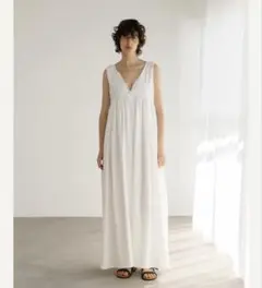 BIYOMA COTTON GATHERED DRESS