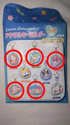 サンリオキャラクターズ　アクキー5種類まとめ売り　未開封　バラ可