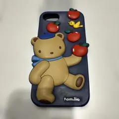familiarクマとリンゴのiPhoneSEケース