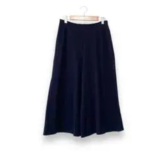 ドレスキップ　ガウチョパンツ　ワイドパンツ　ネイビー　M ウエストゴム　楽ちん