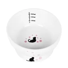 Pknoclan 脚付フードボウル 猫柄ウォーターボウル 猫食器陶器
