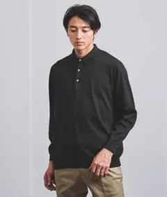<UNITED ARROWS> ハイゲージ コットン ニット ポロ