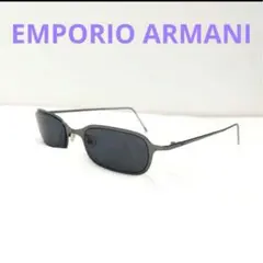 EMPORIO ARMANI シルバー ブラックレンズ サングラス