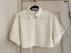 ZARA ザラ ショート丈シャツ ゆったり　トップス　半袖シャツ　レディース